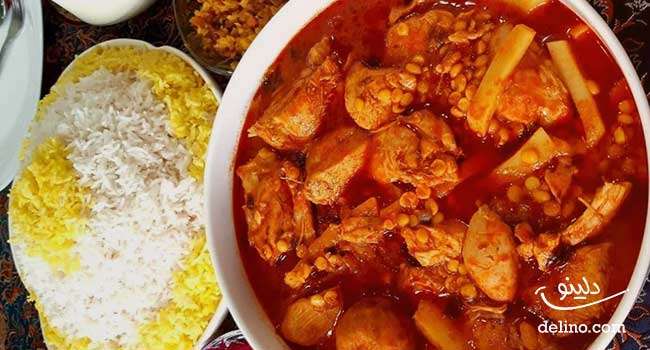 قیمه با مرغ